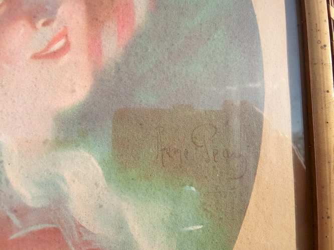 ancienne lithographie de qualité.Signé René Pean