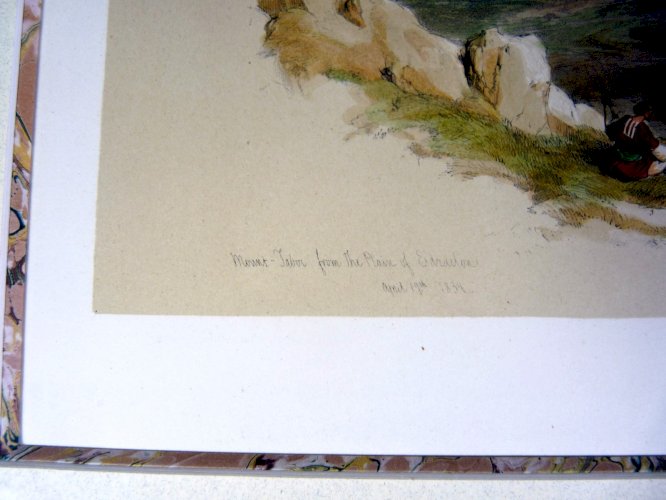 Ancienne lithographie MONT THABOR VU DE LA PLAINE D'ESDRAELON par David ROBERTS