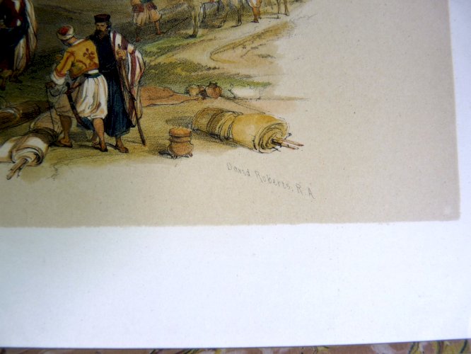 Ancienne lithographie MONT THABOR VU DE LA PLAINE D'ESDRAELON par David ROBERTS