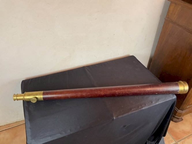 ANCIENNE LONGUE VUE DE MARINE 154 CM OPTIQUE XIXEME