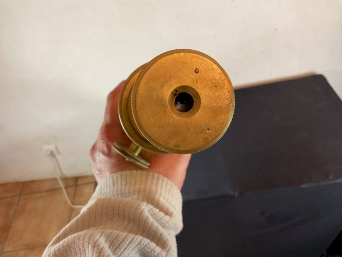 ANCIENNE LONGUE VUE DE MARINE 154 CM OPTIQUE XIXEME