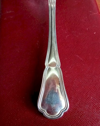 Ancienne Louche Cuillère sauce gras maigre Métal Argenté Orfèvrerie Ercuis
