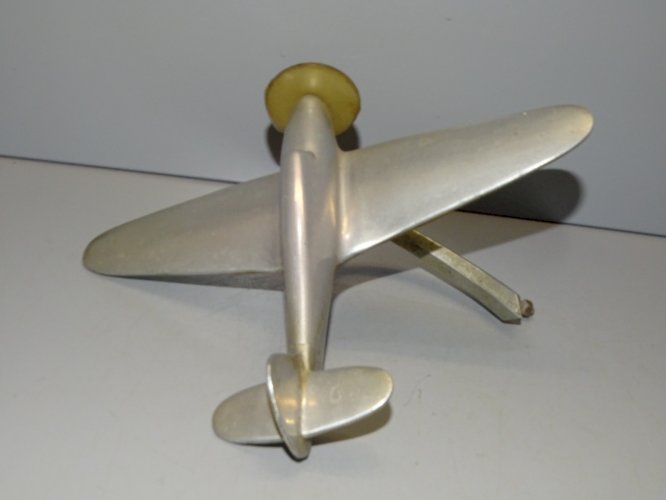 -ANCIENNE MAQUETTE ALU AVION SPITFIRE avec PIED JUS  GRENIER POUR LAMPE/AUTRE  D
