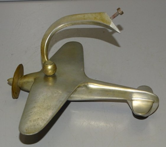 -ANCIENNE MAQUETTE ALU AVION SPITFIRE avec PIED JUS GRENIER POUR LAMPE/AUTRE  D