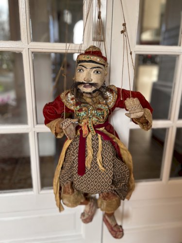 ANCIENNE  MARIONNETTE A FILS BIRMANE  XXe SIECLE     ANNEE 1910 