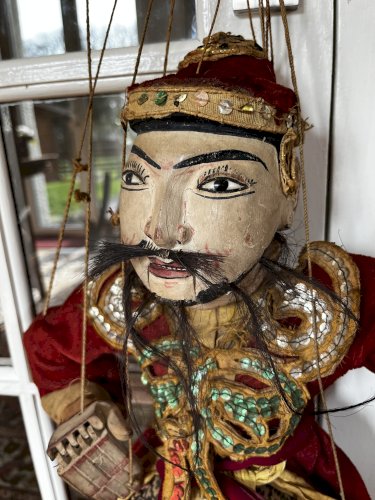 ANCIENNE  MARIONNETTE A FILS BIRMANE  XXe SIECLE     ANNEE 1910 