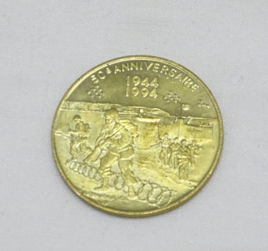 -ANCIENNE MEDAILLE de TABLE 50e ANNIVERSAIRE 1944/1994 JOUR J COLLECTION   D