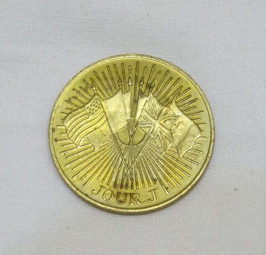 -ANCIENNE MEDAILLE de TABLE 50e ANNIVERSAIRE 1944/1994 JOUR J COLLECTION   D