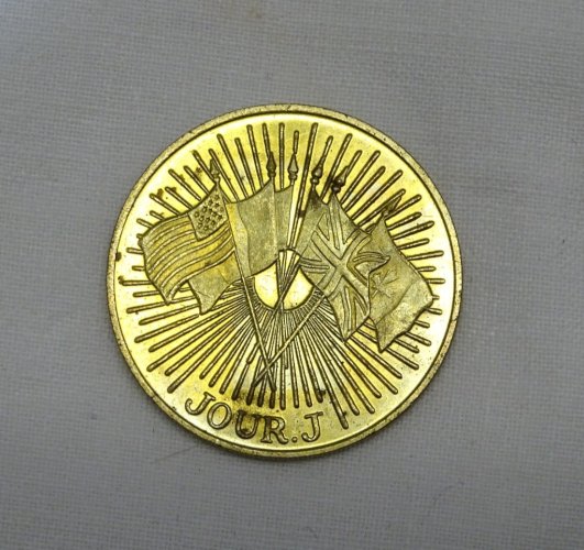 -ANCIENNE MEDAILLE de TABLE 50e ANNIVERSAIRE 1944/1994 JOUR J COLLECTION   D