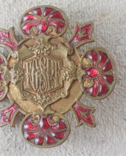 Ancienne médaille émaillée, FGSPF, Fédération gymnastique et sportive ^