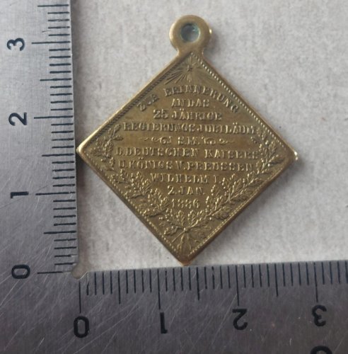 Ancienne médaille / tragbare kippe, commémorative, Kaiser Wilhelm I, 1886 ^