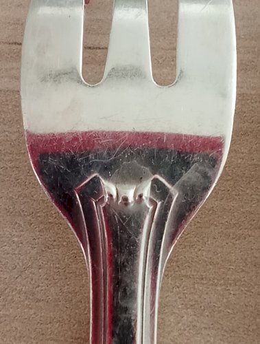 Ancienne Ménagère Couverts Ercuis Modèle Cambodge Métal Argenté 39 Pièces 