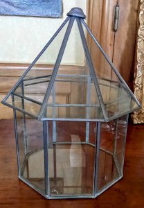 Ancienne Mini Petite Serre d Intérieur Jardin D Hiver Terrarium Verre