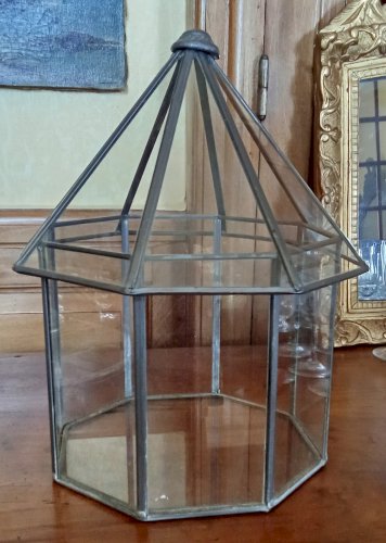 Ancienne Mini Petite Serre d Intérieur Jardin D Hiver Terrarium Verre
