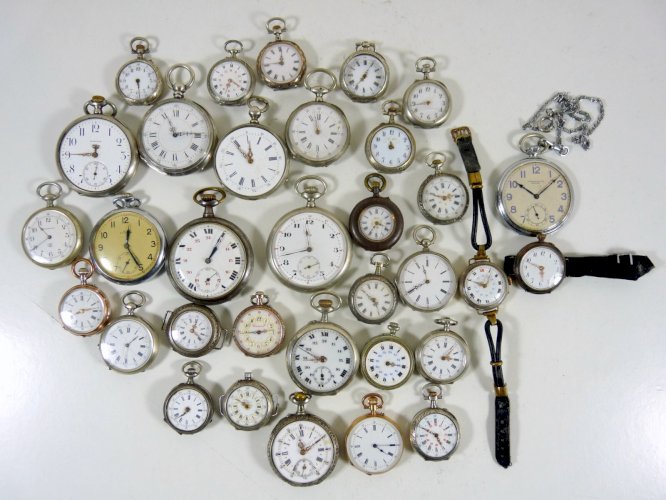 Ancienne montre à bracelet argent massif & or gravé & guilloché 10 rubis poinçon