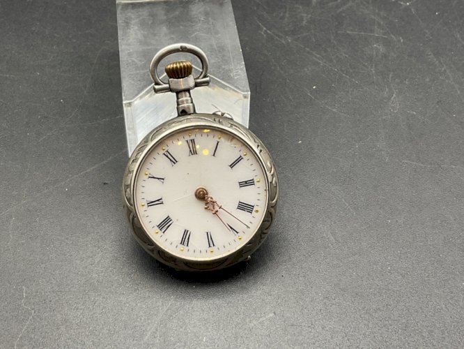 Ancienne Montre Gousset châtelaine ARGENT .