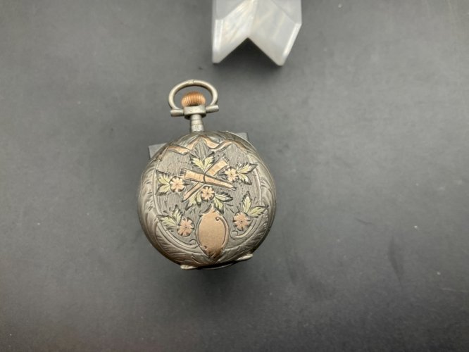 Ancienne Montre Gousset châtelaine ARGENT .