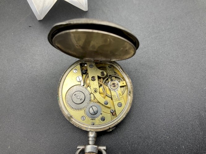 Ancienne Montre Gousset châtelaine ARGENT .