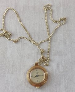 Ancienne montre gousset mécanique, Création WE, en métal doré, Germany