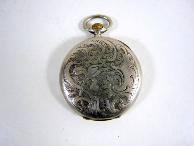 Ancienne montre gousset PONCTUA SPIRAL BREGUET 15 RUBIS argent gravé Art Nouveau