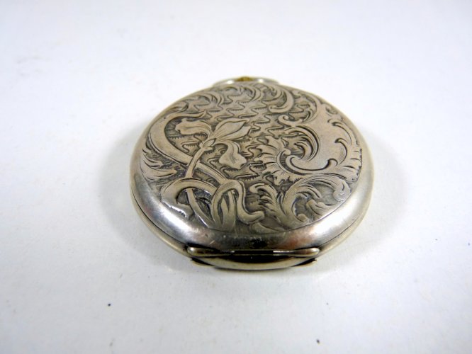 Ancienne montre gousset PONCTUA SPIRAL BREGUET 15 RUBIS argent gravé Art Nouveau