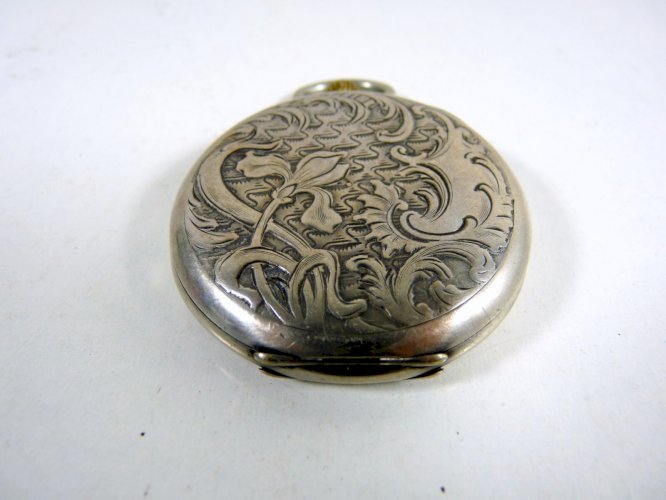 Ancienne montre gousset PONCTUA SPIRAL BREGUET 15 RUBIS argent gravé Art Nouveau