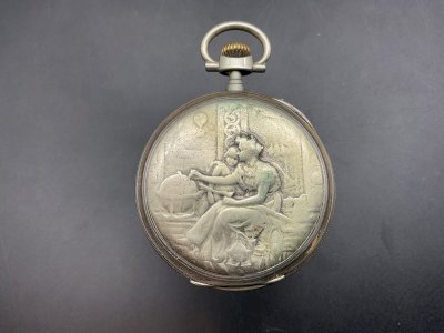 Antique Art Nouveau regulator pocket watch 1900