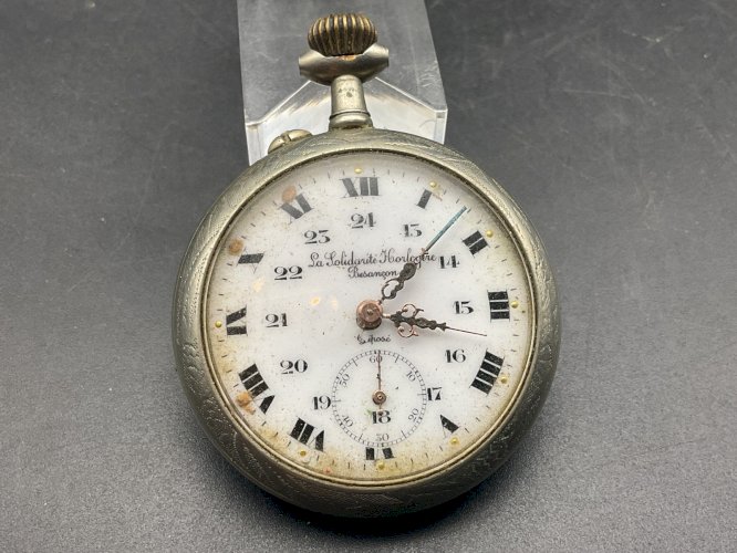 Ancienne Montre Gousset régulateur chronomètre la solidarité horlogère Besançon.
