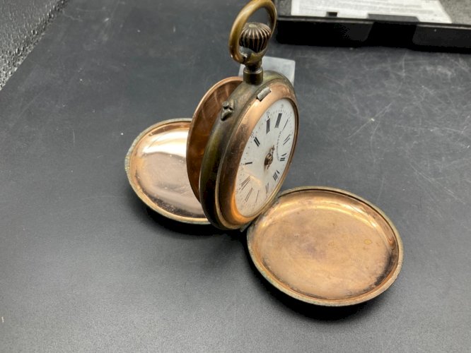 Ancienne Montre Gousset régulateur décor chasse art nouveau