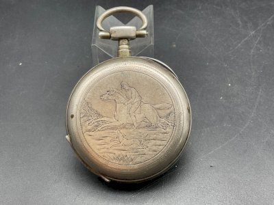 Vintage silver regulator pocket watch by Lecoultre Felix.