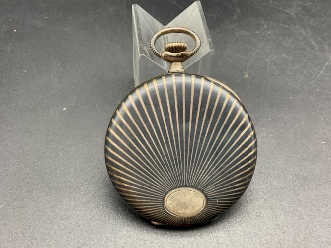 Ancienne Montre Gousset régulateur LIP ARGENT NIELLÉ brasserie Georges 1914-1930