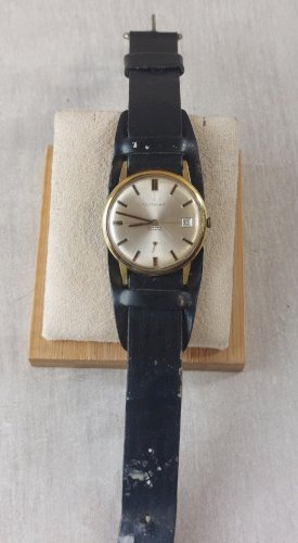 Ancienne montre mécanique, Cortebert, 17 jewels incabloc, en plaqué or, vintage