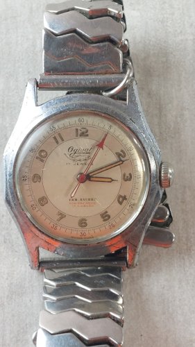 Ancienne montre mécanique, Ogival Fisk, non magnetic 17 jewels