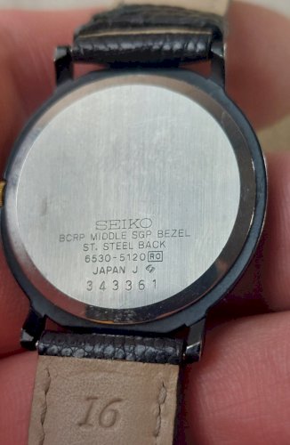 Ancienne montre Quartz, Seiko 6530 5120, vintage