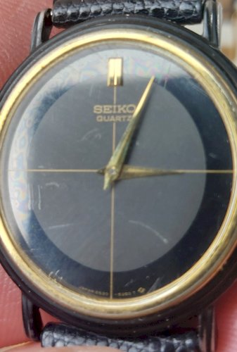 Ancienne montre Quartz, Seiko 6530 5120, vintage