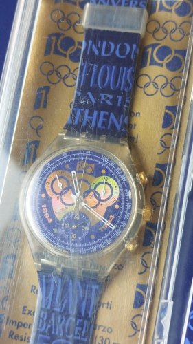 Ancienne montre Swatch, centenaire des Jeux Olympiques, 1894-1994