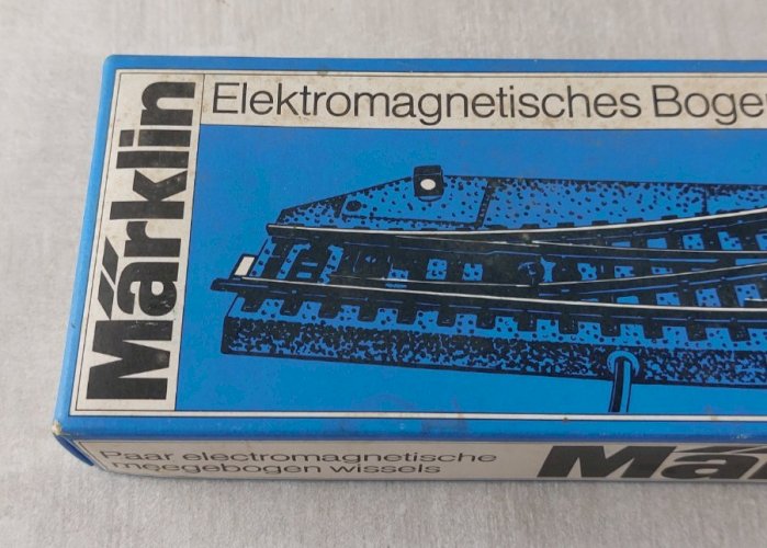 Ancienne paire d'aiguillages électromagnétiques enroulés, Märklin 5140, en HO