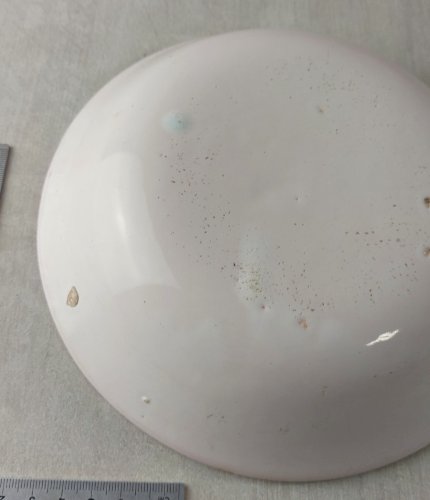 Ancienne paire d'assiettes creuses, décor oiseaux ,faïence de l'Est / Islettes