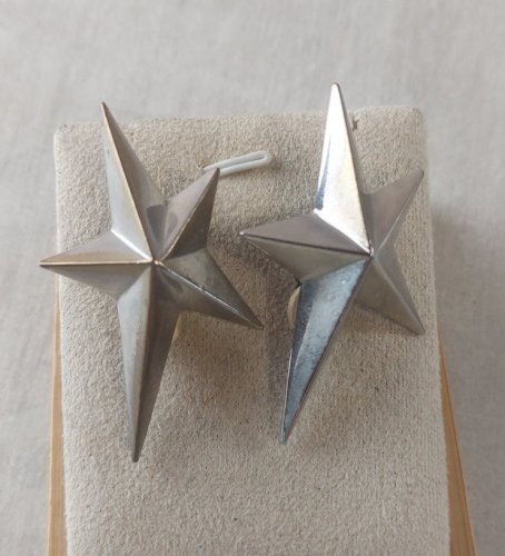 Ancienne paire de boucles d'oreilles clip, Thierry Mugler ^