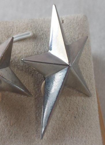 Ancienne paire de boucles d'oreilles clip, Thierry Mugler ^