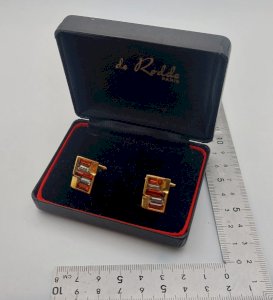 Vintage pair of cufflinks, Fast, in gold metal