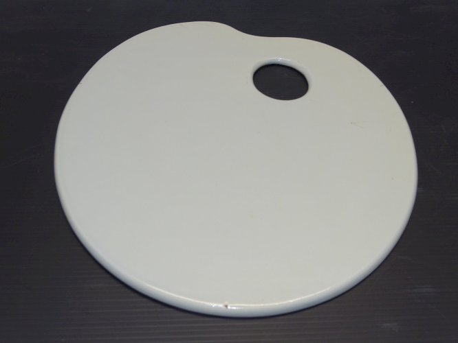 -ANCIENNE PALETTE de PEINTRE PORCELAINE OPAQUE CREIL & MONTEREAU  L M  & Cie  D