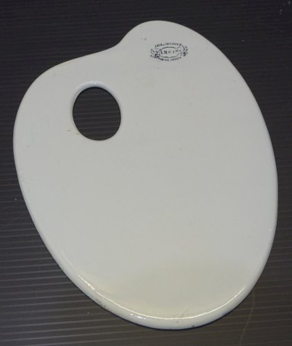 -ANCIENNE PALETTE de PEINTRE PORCELAINE OPAQUE CREIL & MONTEREAU  L M  & Cie  D