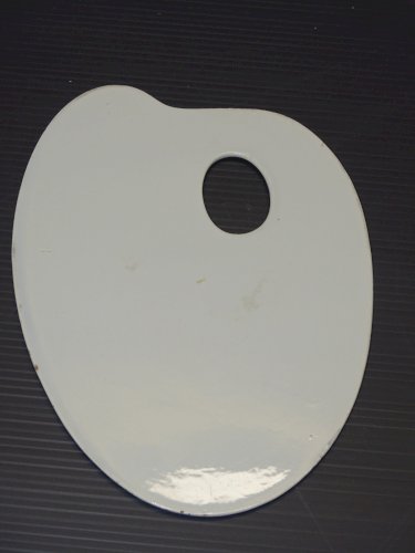 -ANCIENNE PALETTE de PEINTRE PORCELAINE OPAQUE CREIL & MONTEREAU  L M  & Cie  D