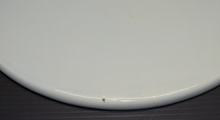 -ANCIENNE PALETTE de PEINTRE PORCELAINE OPAQUE CREIL & MONTEREAU  L M  & Cie  D