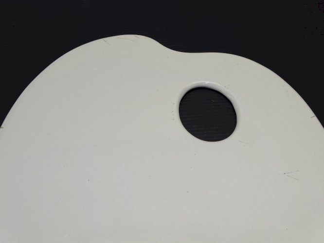 -ANCIENNE PALETTE de PEINTRE PORCELAINE OPAQUE CREIL & MONTEREAU  L M  & Cie  D