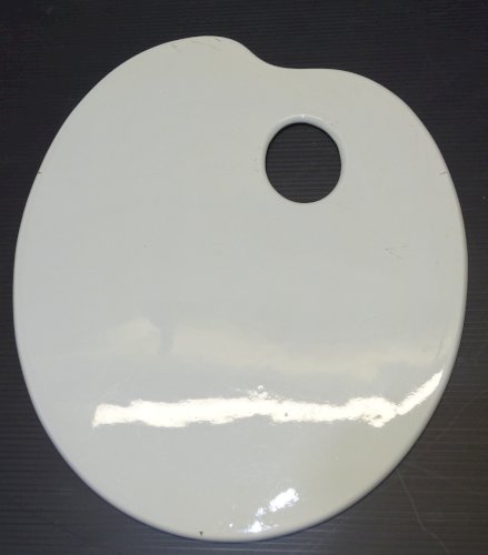 -ANCIENNE PALETTE de PEINTRE PORCELAINE OPAQUE CREIL & MONTEREAU  L M  & Cie  D