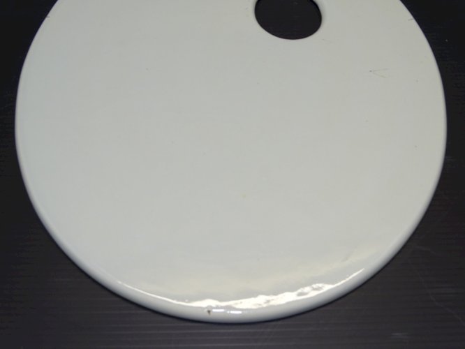 -ANCIENNE PALETTE de PEINTRE PORCELAINE OPAQUE CREIL & MONTEREAU  L M  & Cie  D