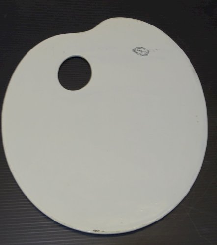 -ANCIENNE PALETTE de PEINTRE PORCELAINE OPAQUE CREIL & MONTEREAU  L M  & Cie  D