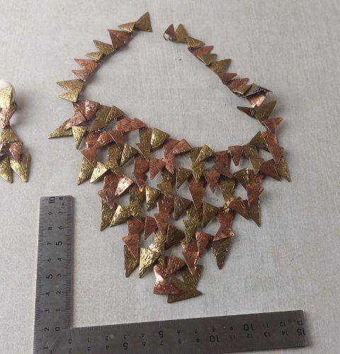 Ancienne parure de collier + boucles d'oreilles, Jean Baptiste Périclès Haiti